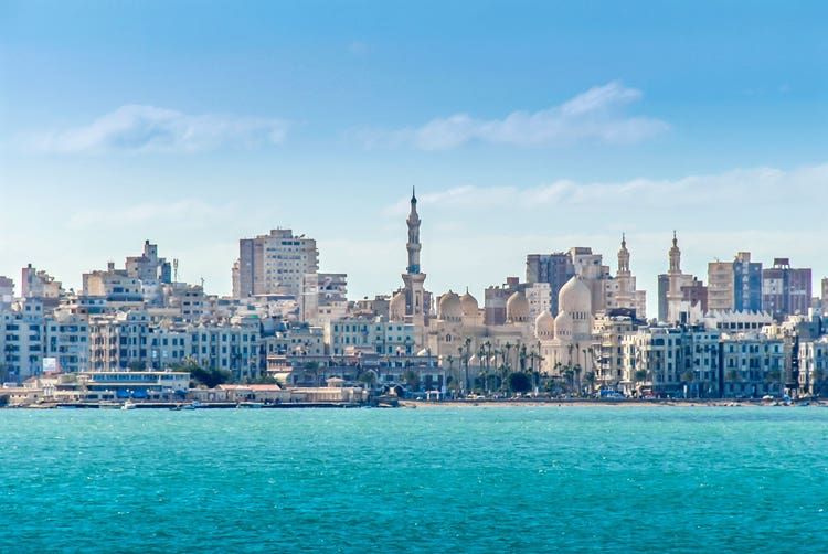 A view of Alexandria from the sea