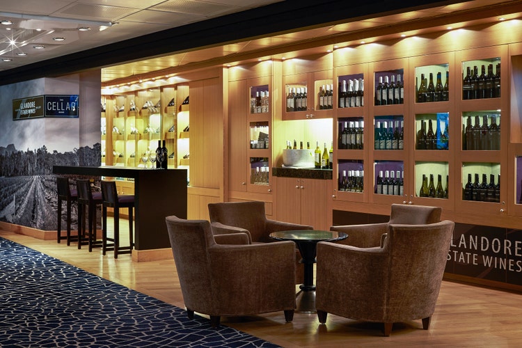 Interior shot of the Grapevine bar onboard the Celestyal Journey