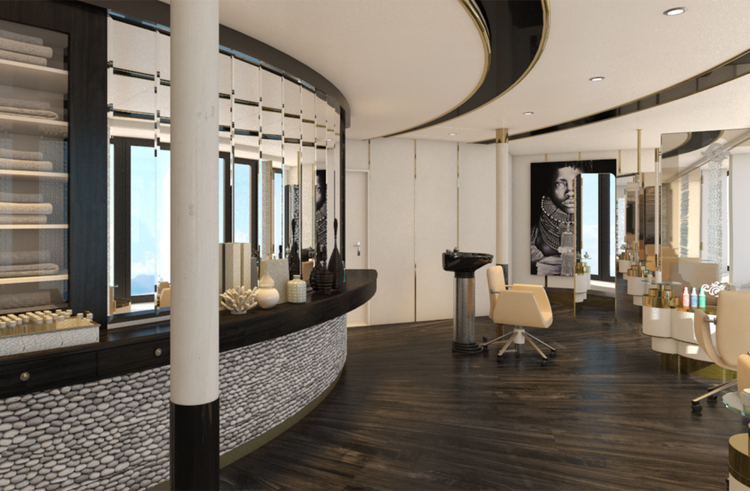 Interior shot of the Glow Bar onboard the Celestyal Journey