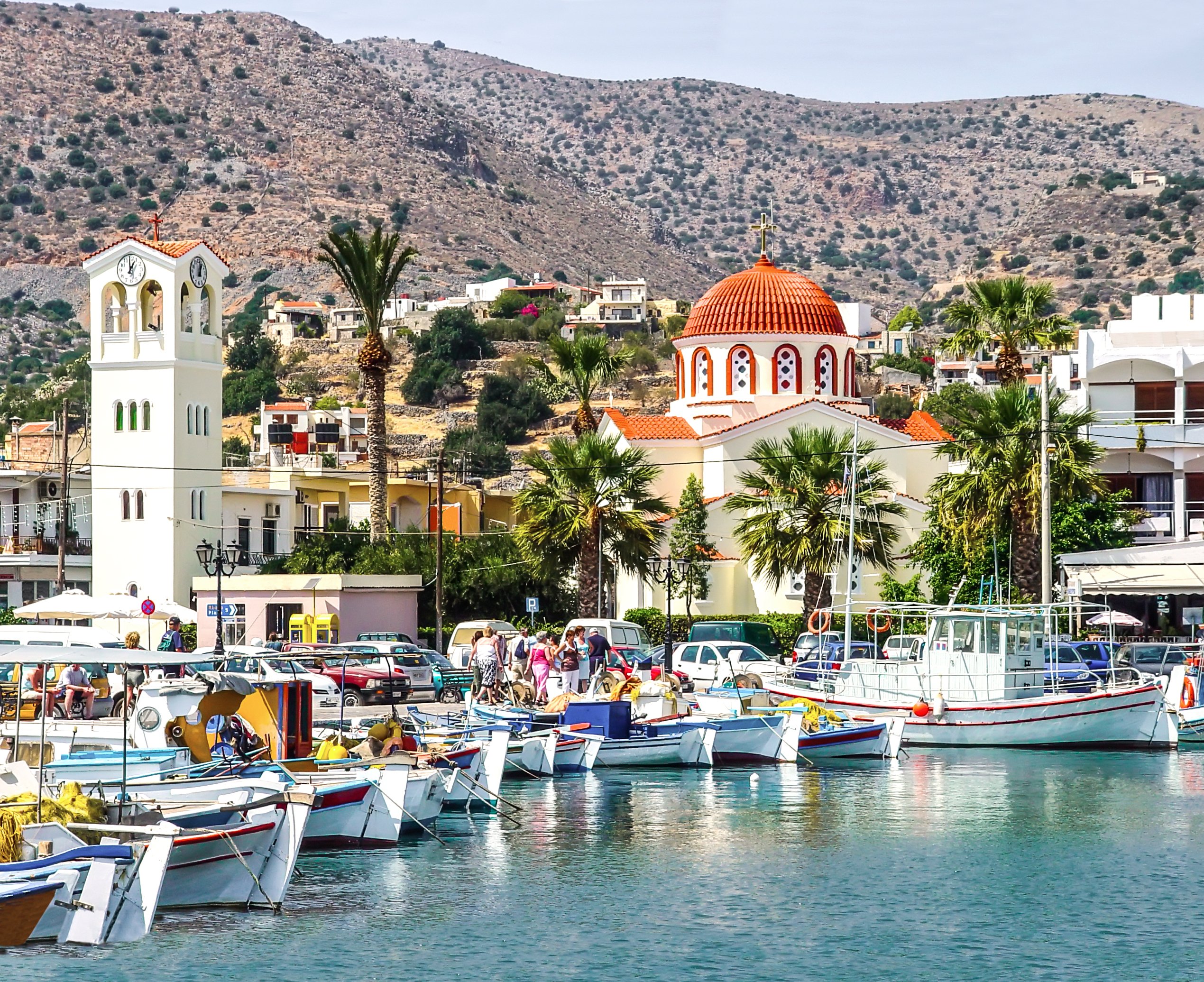 Harbor town of Elounda on the island of Crete iStock 1059321570