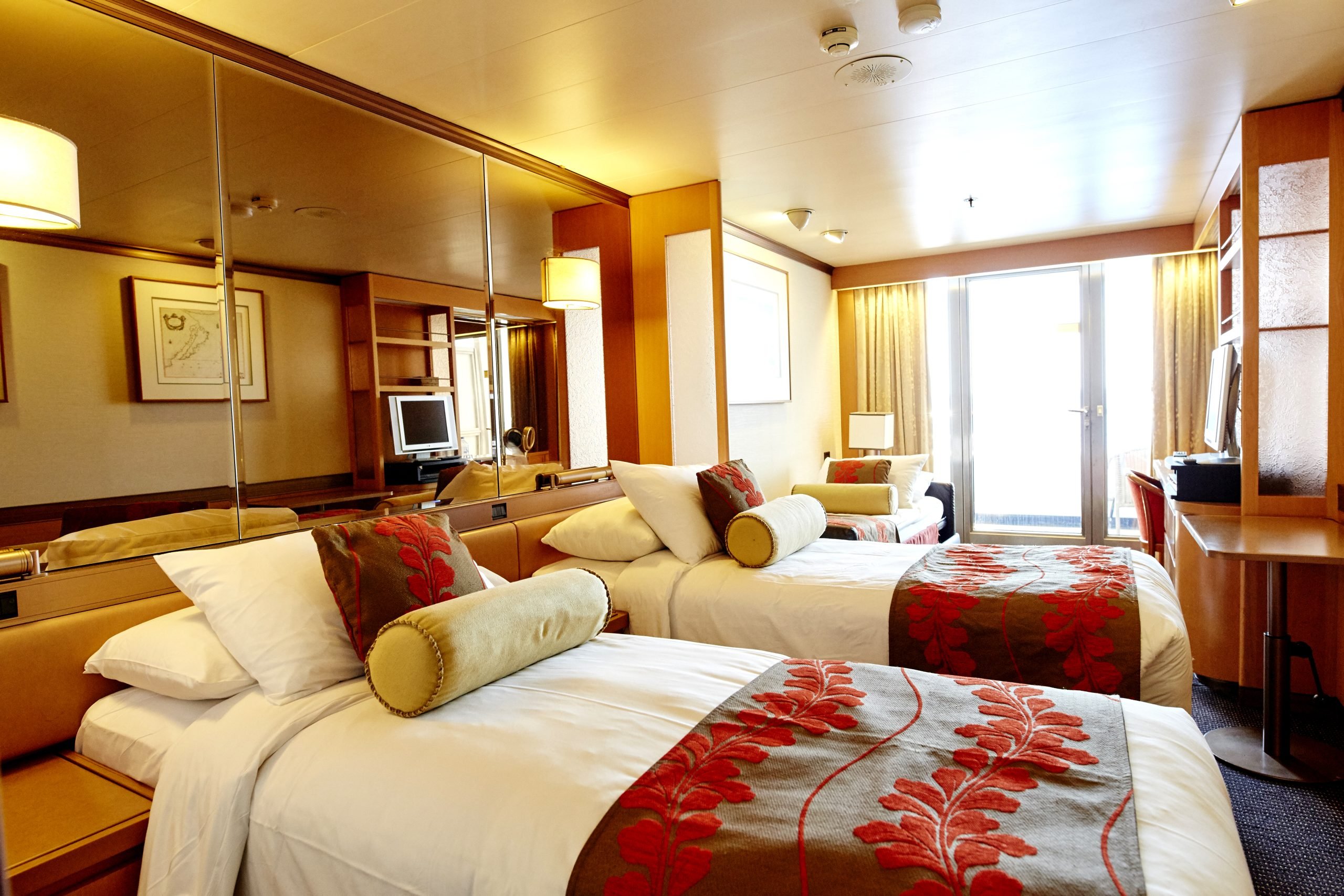 Journey Ship SJA Balcony Deck 9 SJC balcony deck 10 twin beds and single sofa bed