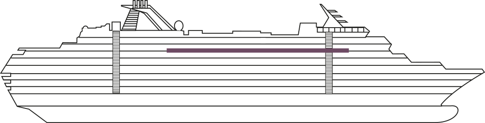 Ship Journey Side Elevations Stateroom SG