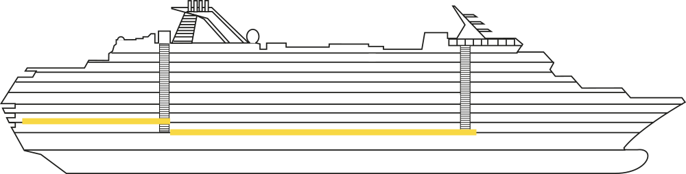 Ship Journey Side Elevations Stateroom XC