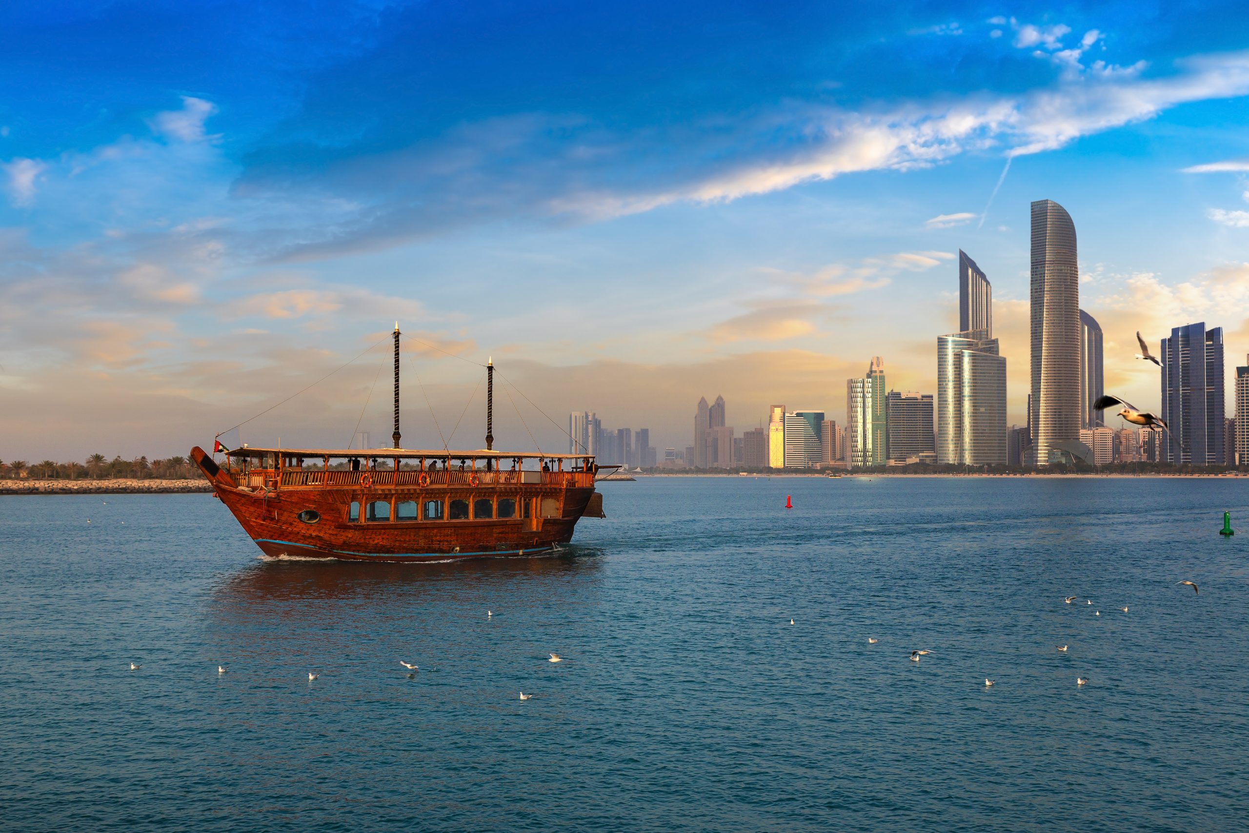 Traditional Dhow boat in Abu Dhabi