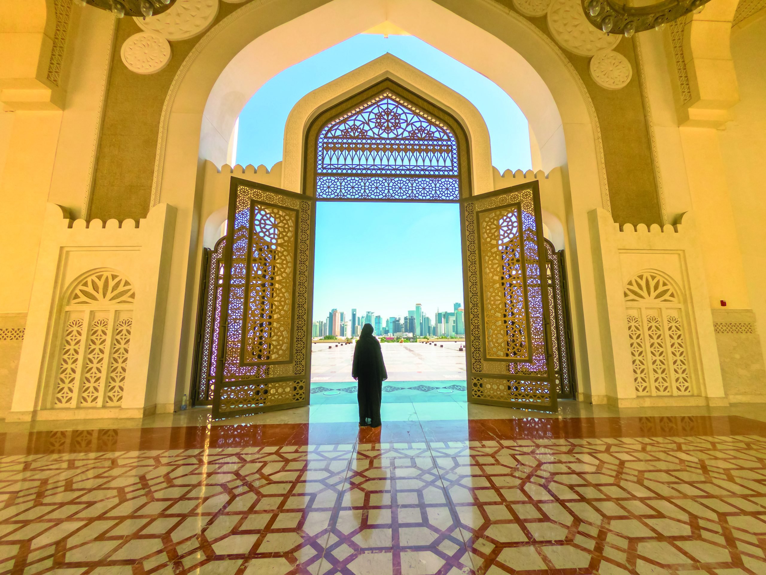Woman at Mosque Doha