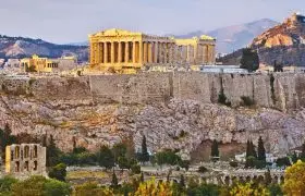 Monumentos de Atenas e a Acrópole