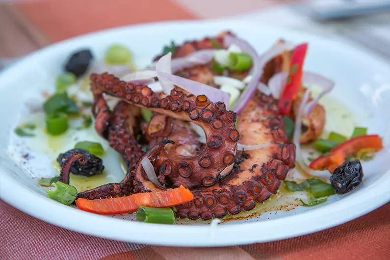 795w x 530h Greek Wine and Holy Water Phillipi and beyond KAV 07 grilled octopus plate as appetizer