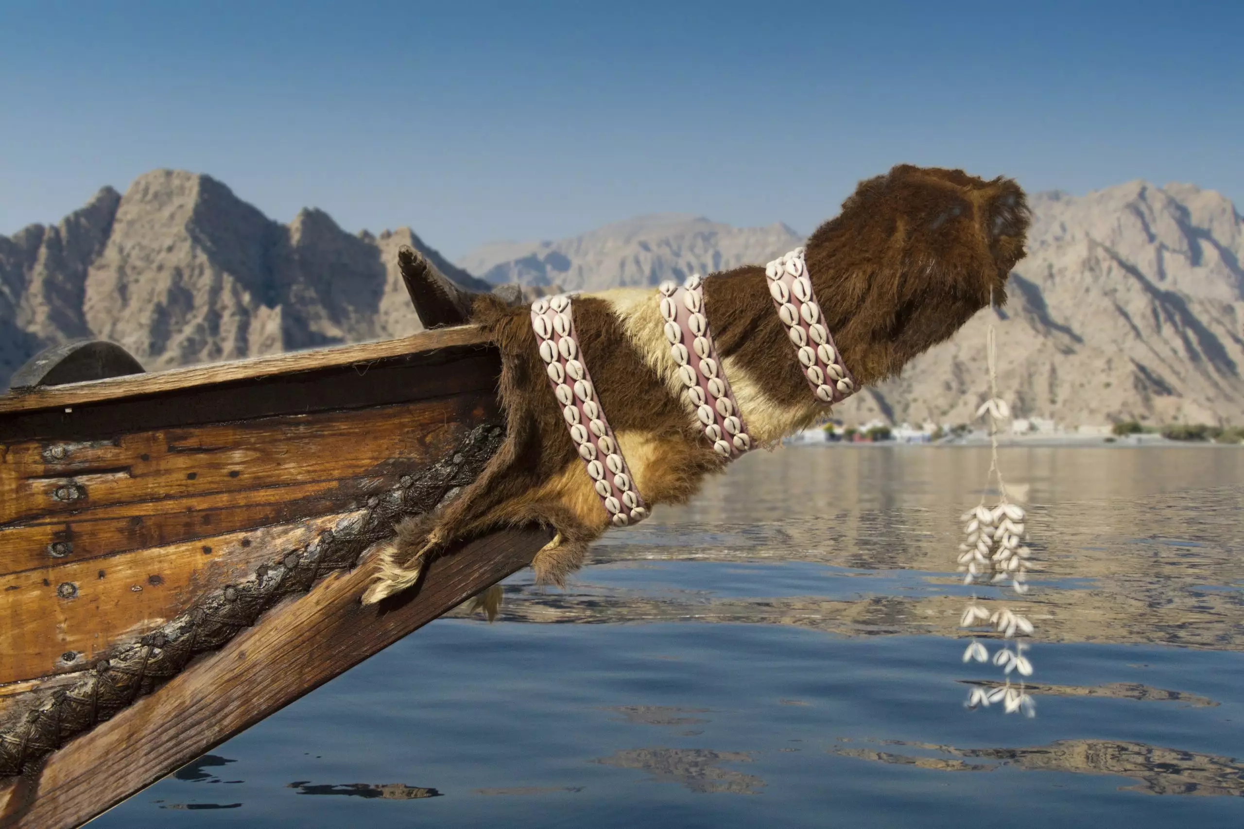 Front of a traditional dhow in Musandam, Oman